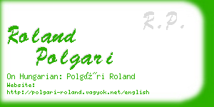 roland polgari business card